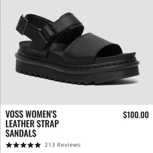 Black and White Dr Marten Voss Sandal